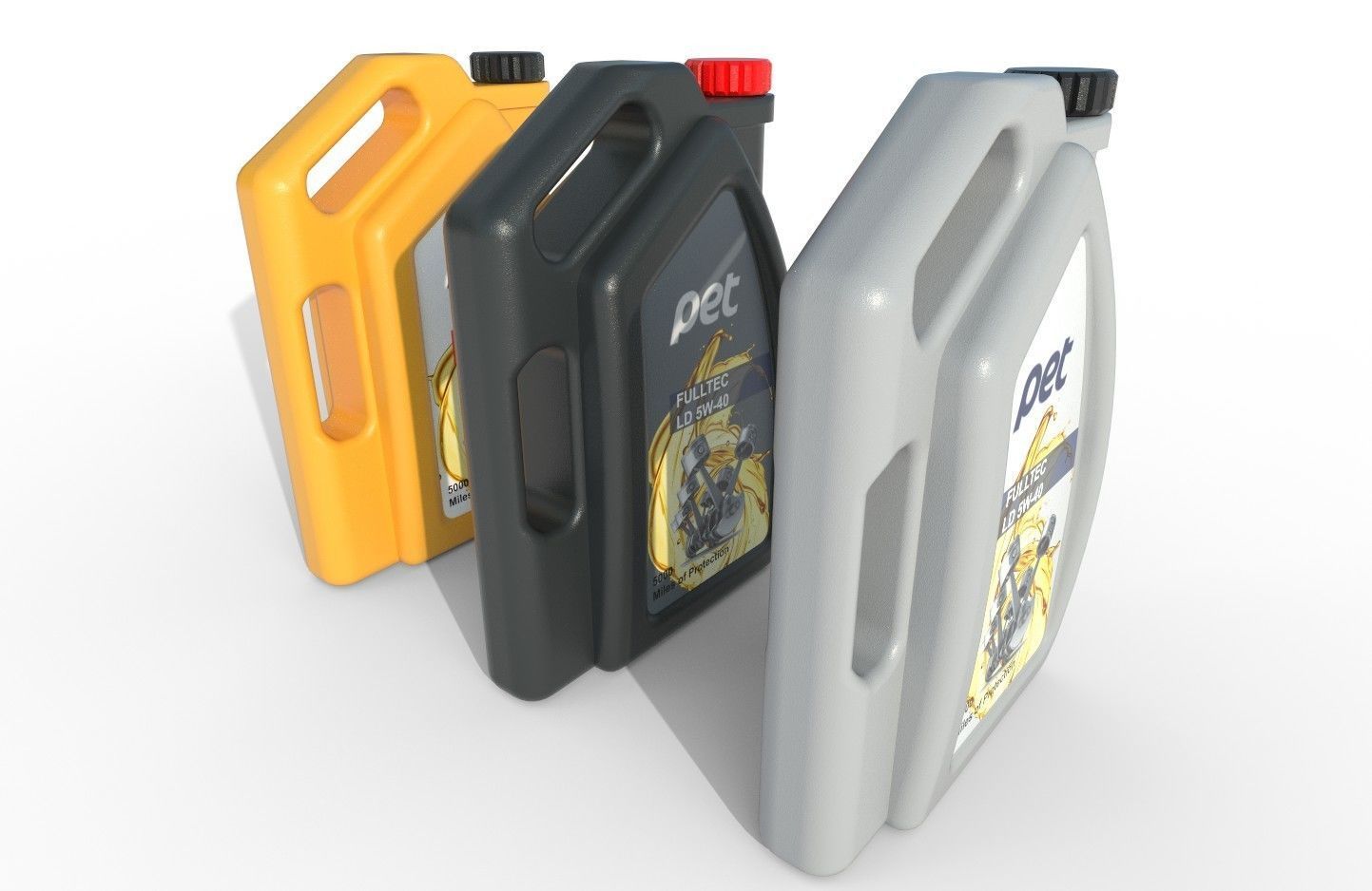 Motor Oil Bottle Model-1A Low-poly 3D model_2