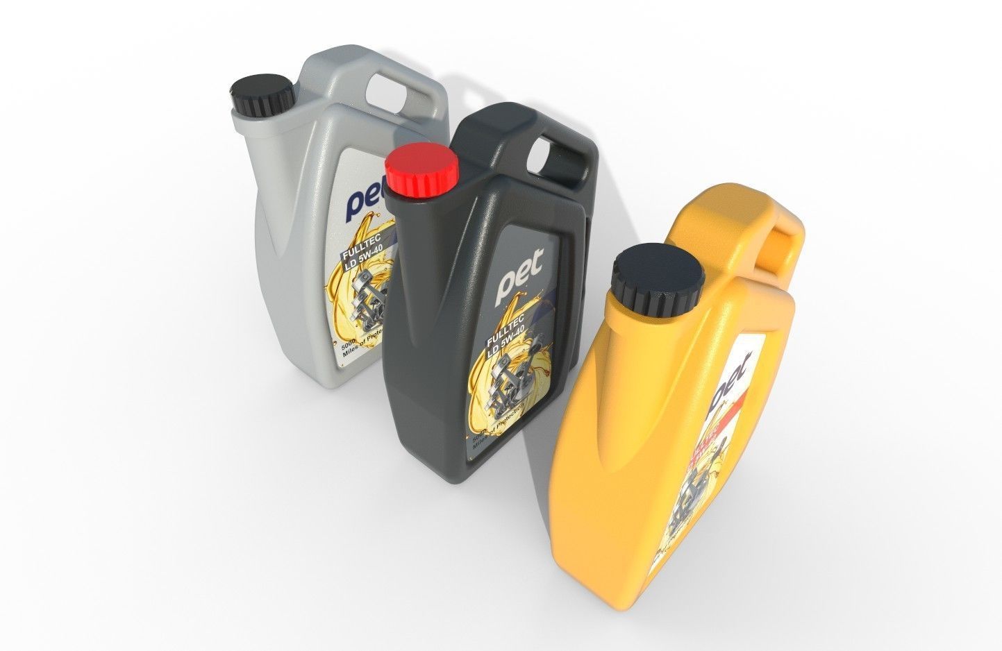 Motor Oil Bottle Model-1A Low-poly 3D model_1