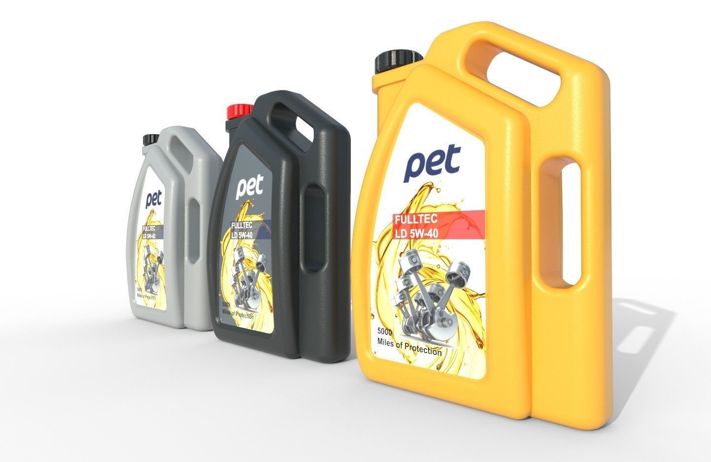 Motor Oil Bottle Model-1A Low-poly 3D model_5