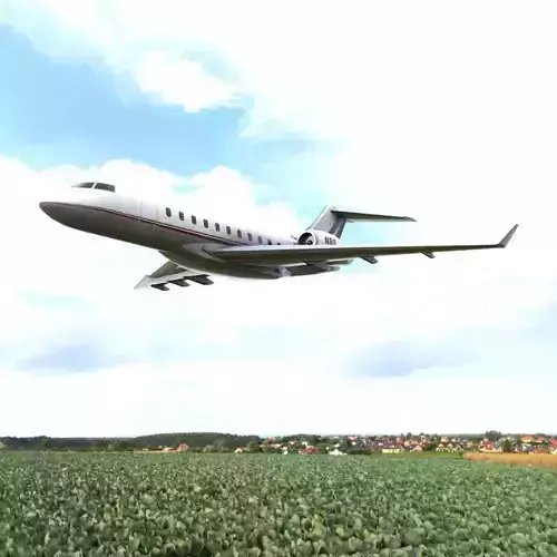 Bombardier BD-700 Low-poly 3D model