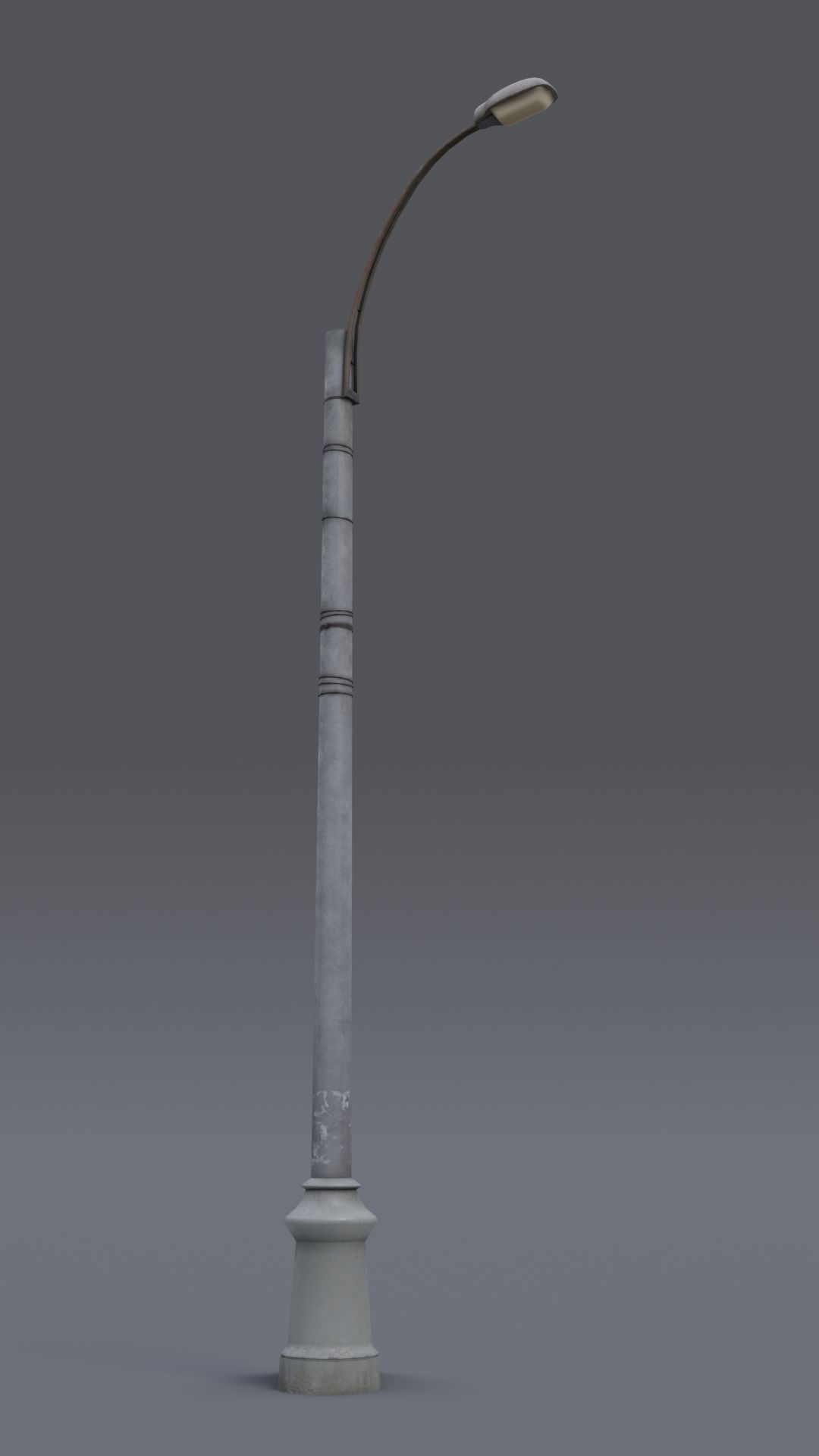 Russian street lamp post Low-poly 3D model_1