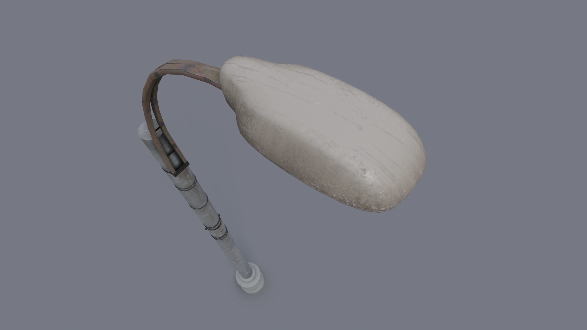 Russian street lamp post Low-poly 3D model_4