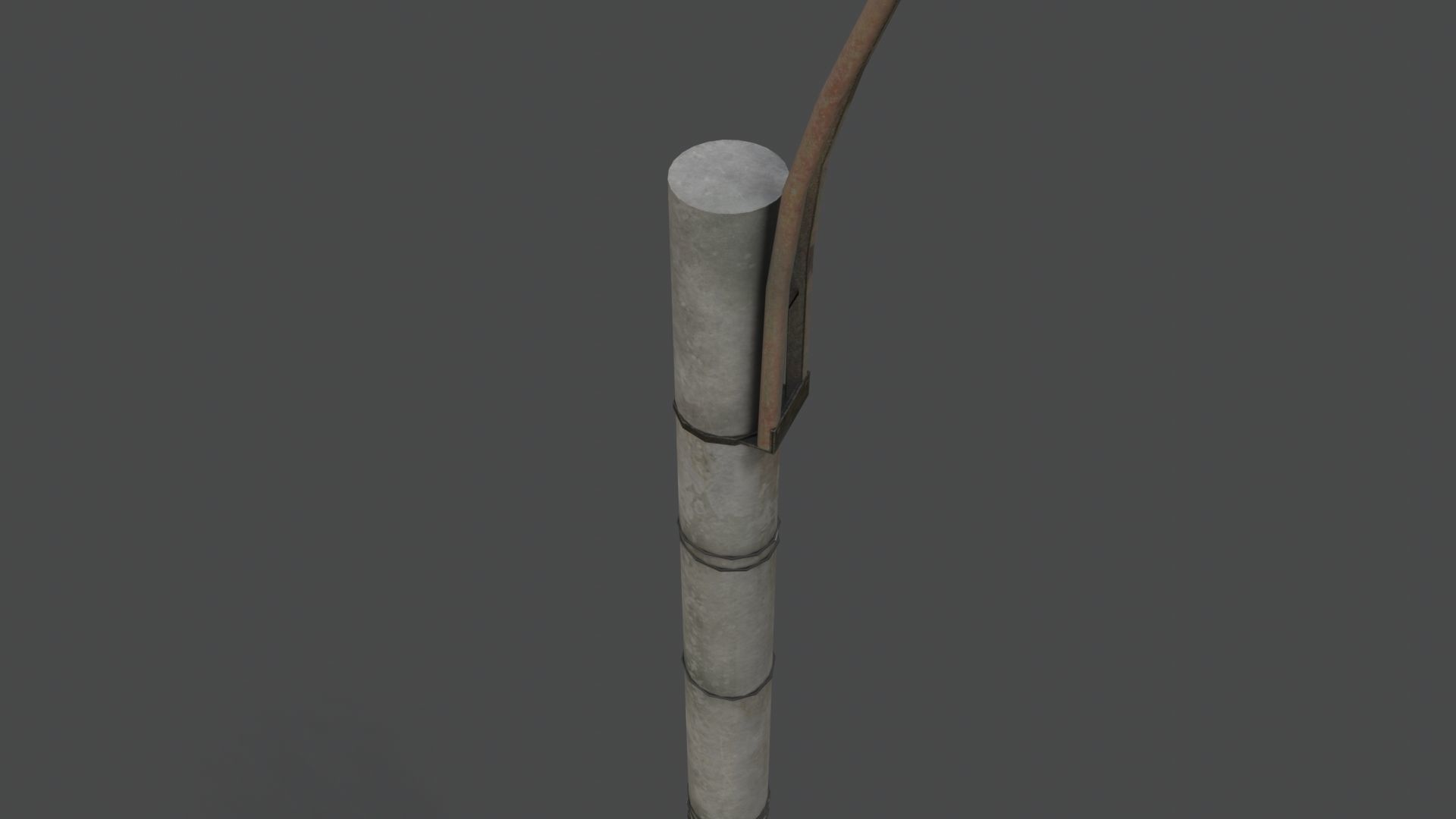 Russian street lamp post Low-poly 3D model_6