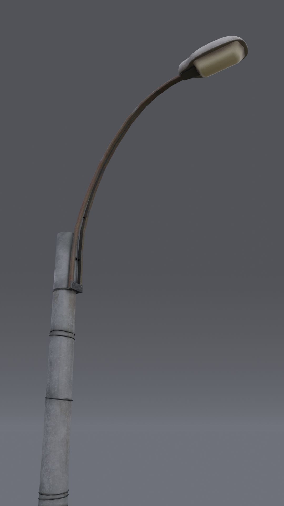 Russian street lamp post Low-poly 3D model_2
