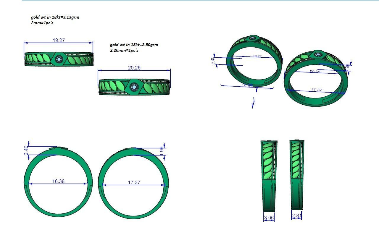 Band ring - NC106 3D print model_10