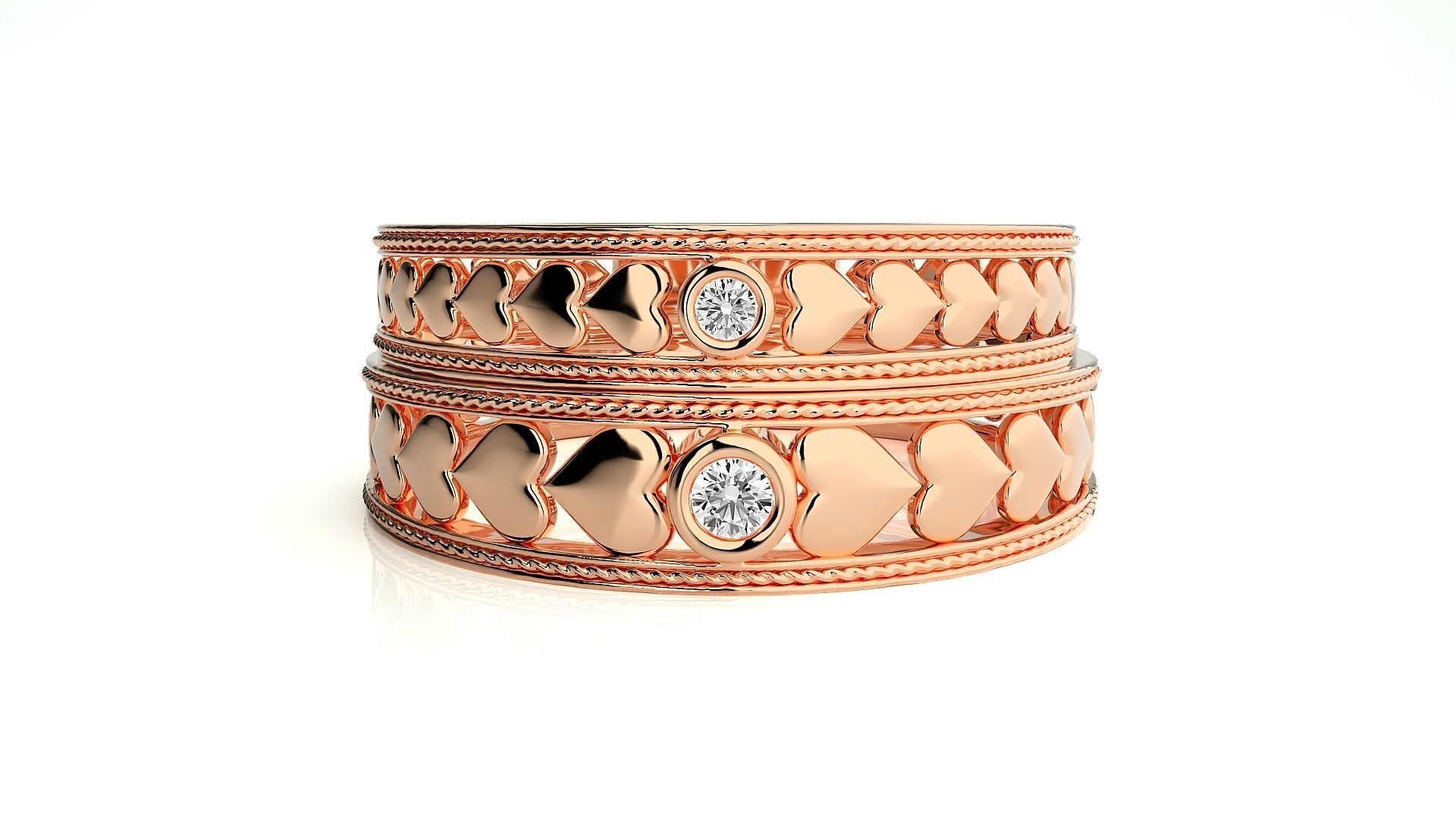 Band ring - N59  3 3D print model_3