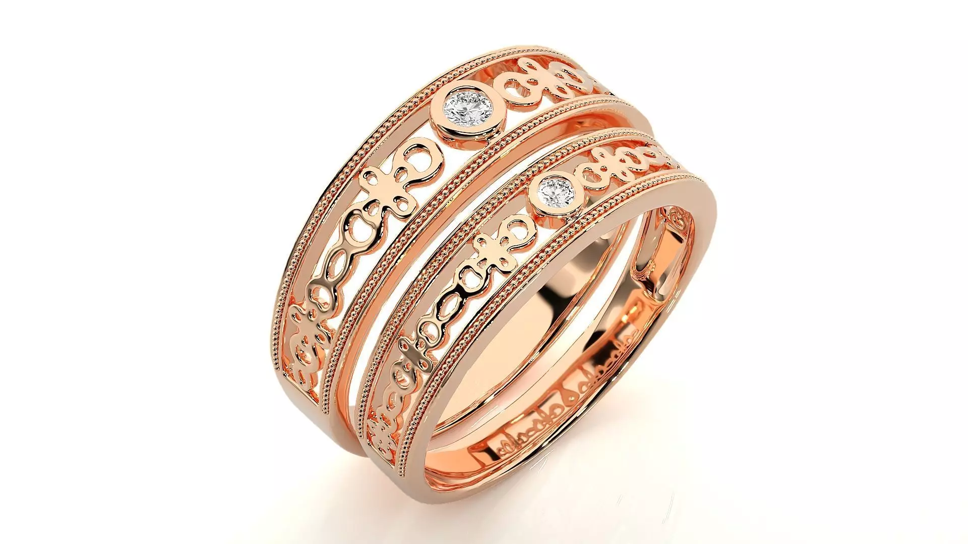 Band ring - N49  3 3D print model_0