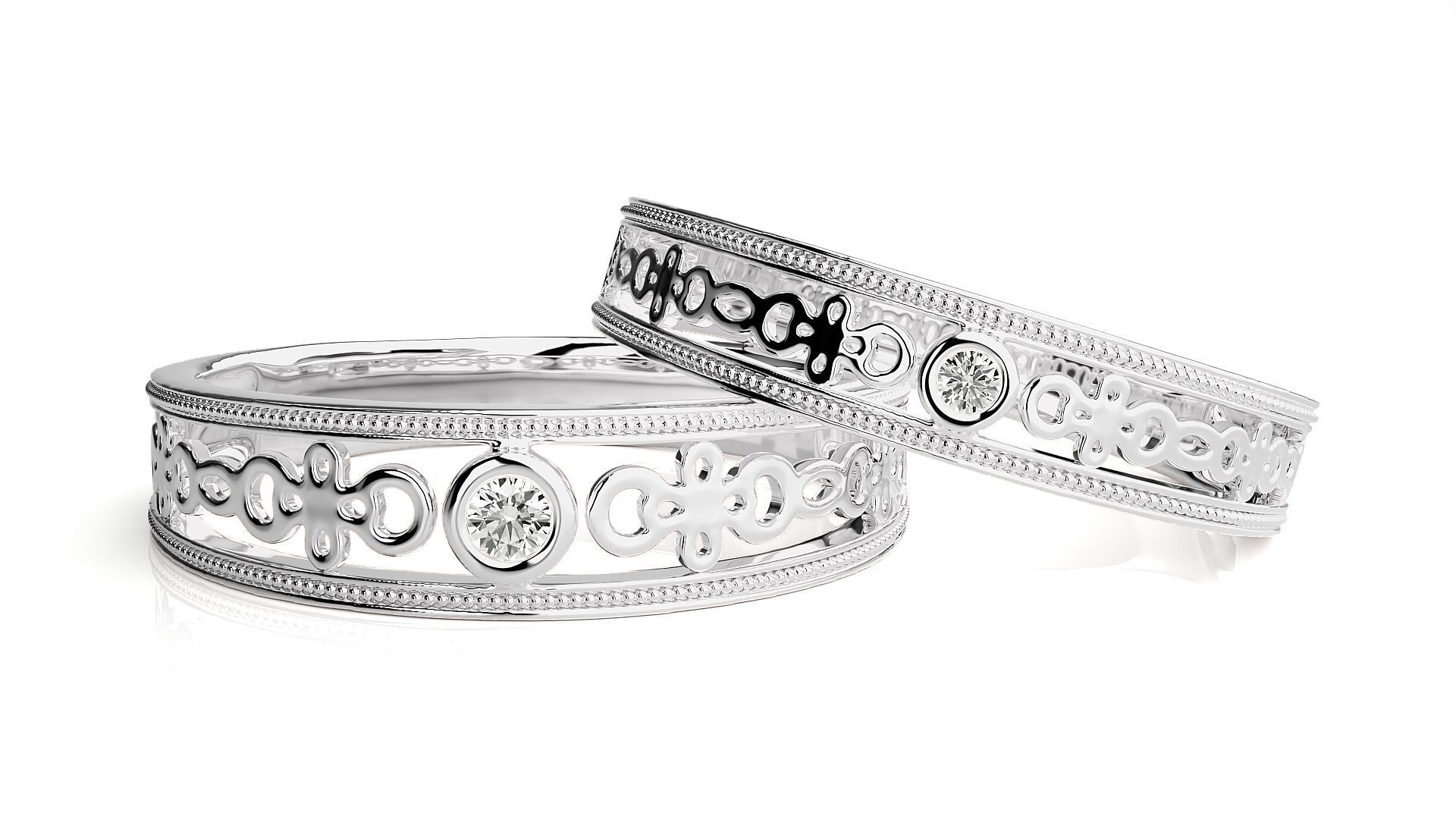 Band ring - N49  3 3D print model_4