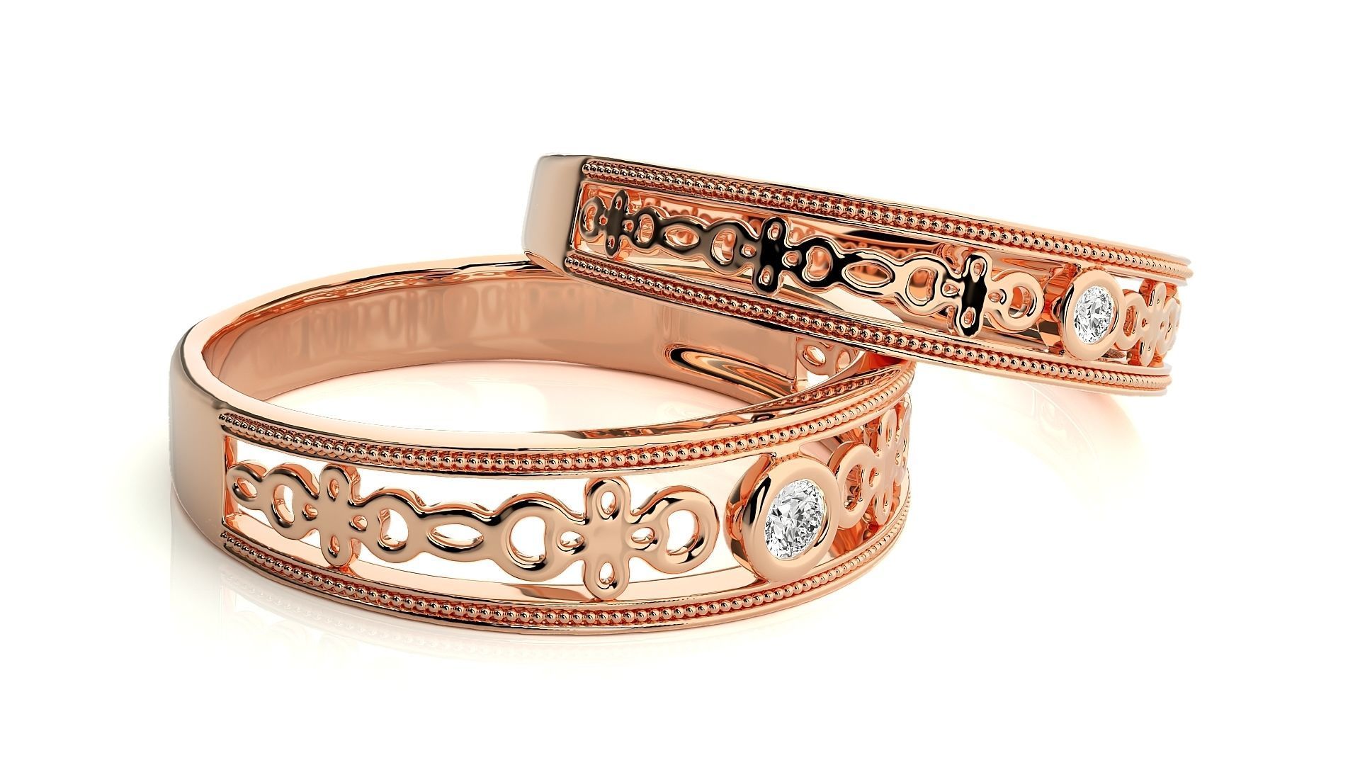 Band ring - N49  3 3D print model_2