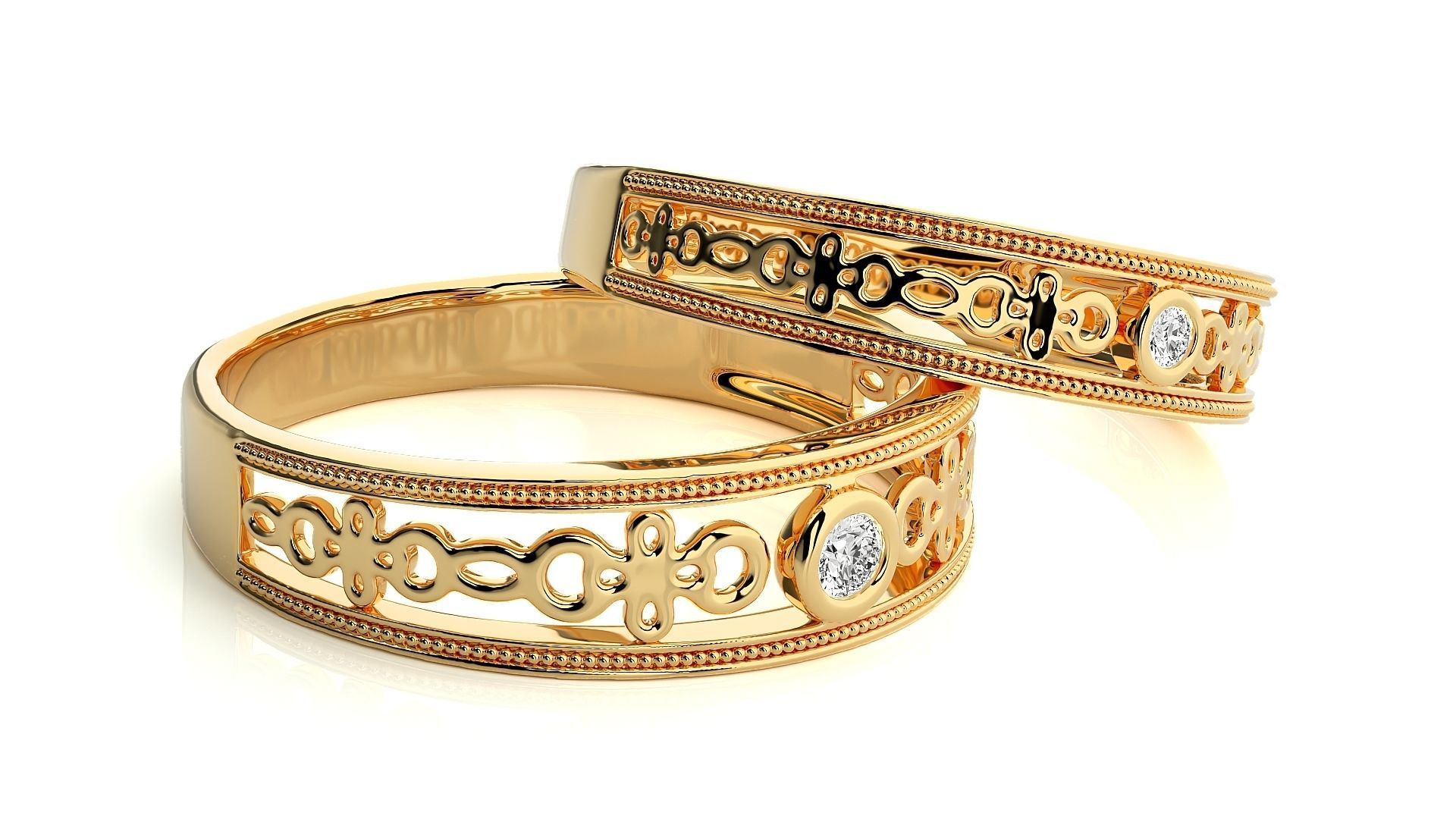 Band ring - N49  3 3D print model_10