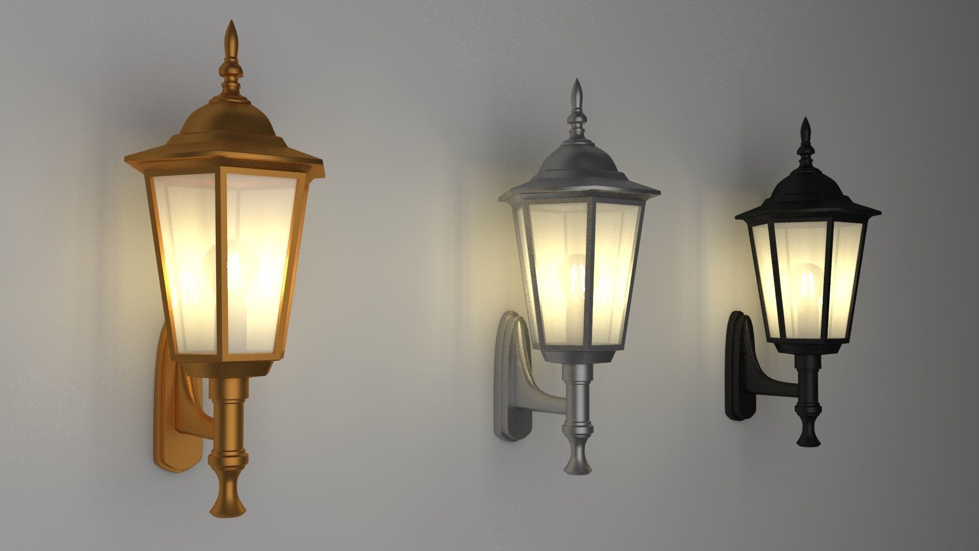  lamp 3d model  by  3 materials 3D model_1