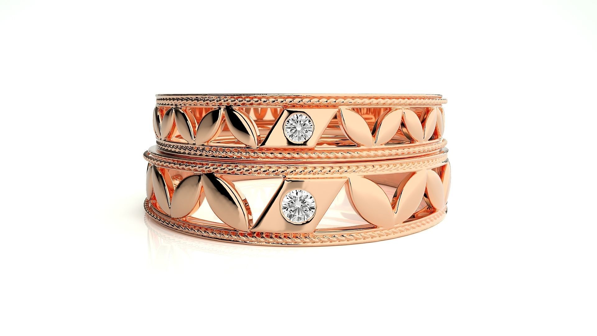 Band ring - N41  3 3D print model_3