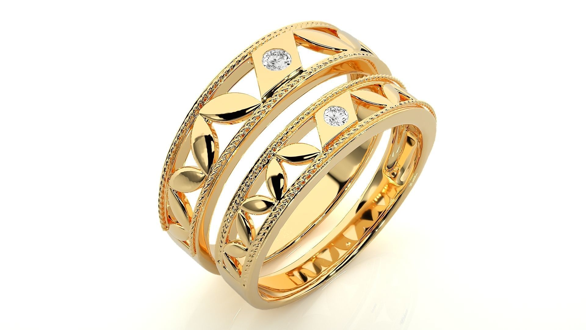 Band ring - N41  3 3D print model_12