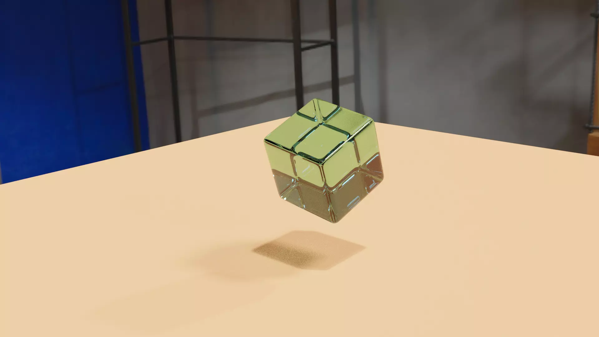 Bouncy jelly cube Free 3D model