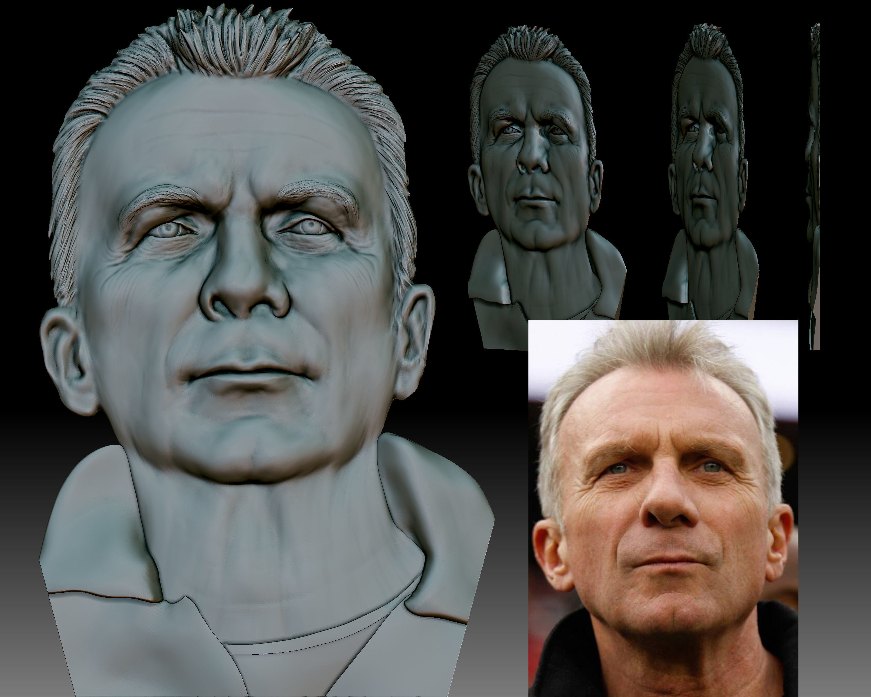 Custom portrait by your photo - Bas-relief for CNC router Free 3D print model_2