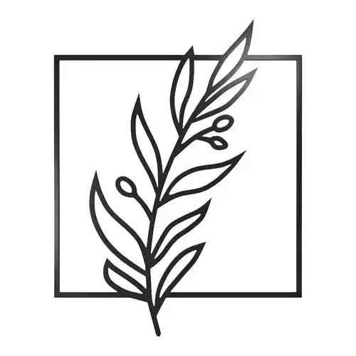 Delicate twig abstract panel for wall 3D model