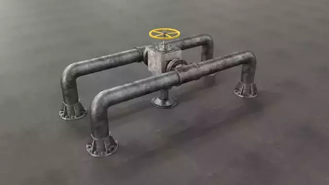 Sci-Fi Water Pump and Pipes