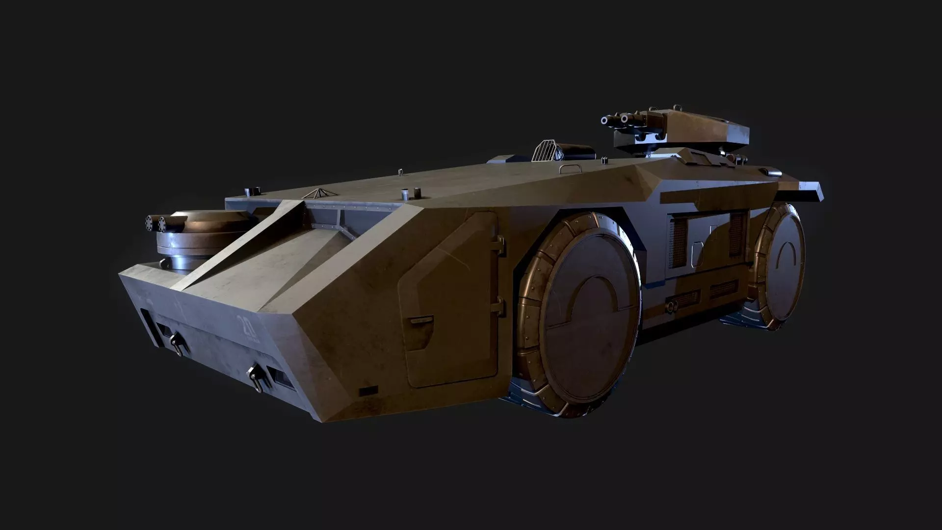 M 577 APC Aliens 3D model_0