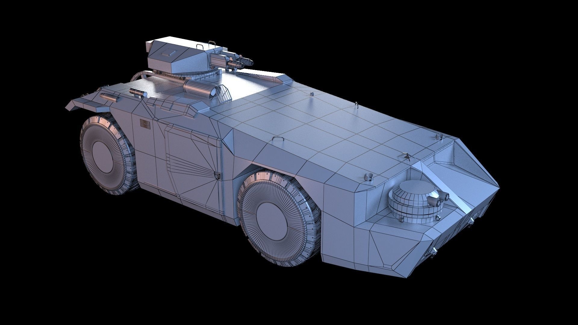M 577 APC Aliens 3D model_8