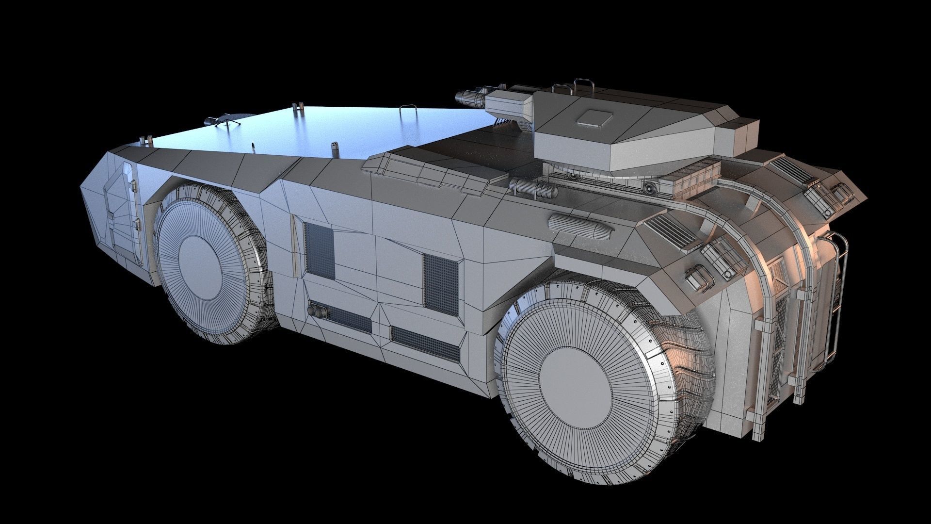 M 577 APC Aliens 3D model_10
