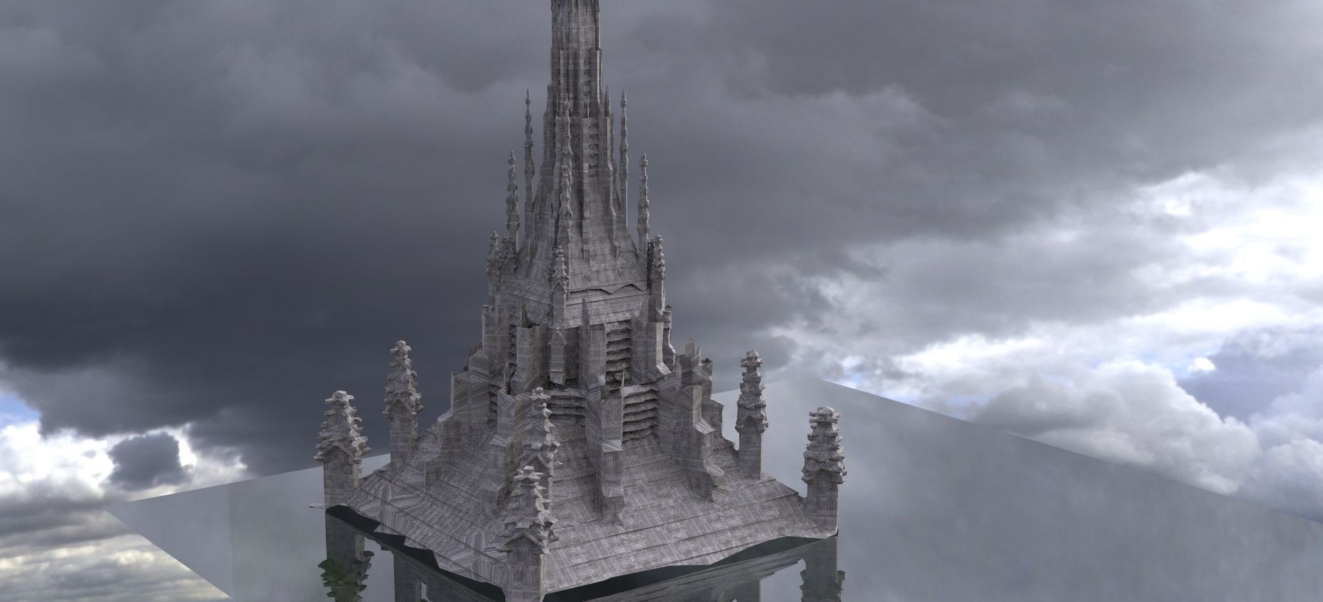 Dark Fantasy Gothic medieval 3D model_2