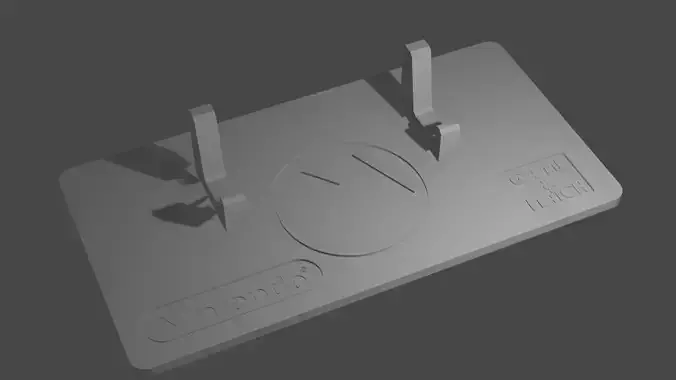 Mario Game and Watch Stand for console - Mario Logo 3D model