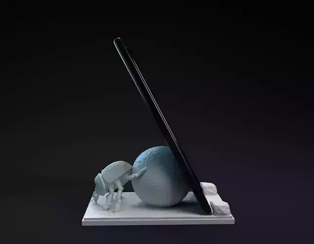 Dung beetle phone holder intended for 3D printing 3D print model