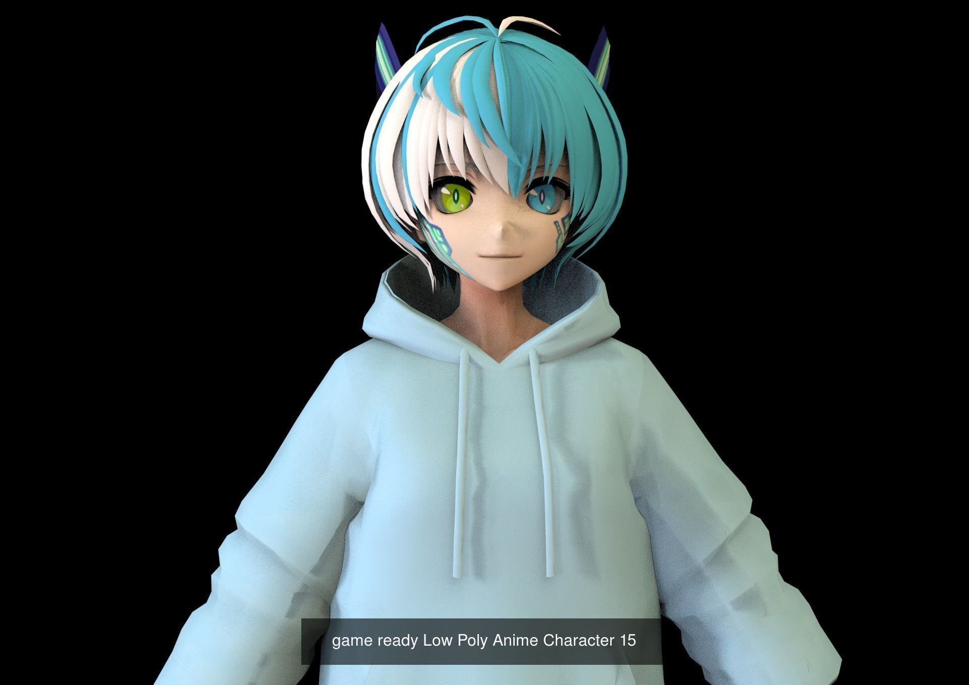 10 Anime Low Poly Characters MIGAPack 3D Model Collection_6