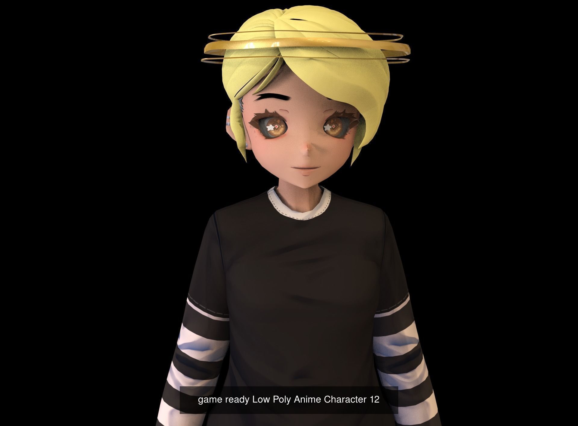 10 Anime Low Poly Characters MIGAPack 3D Model Collection_3