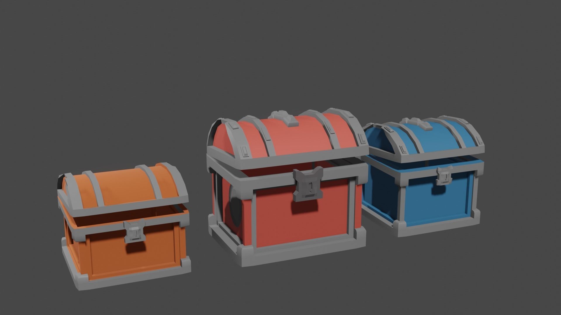 low poly game prize cases Low-poly 3D model_7