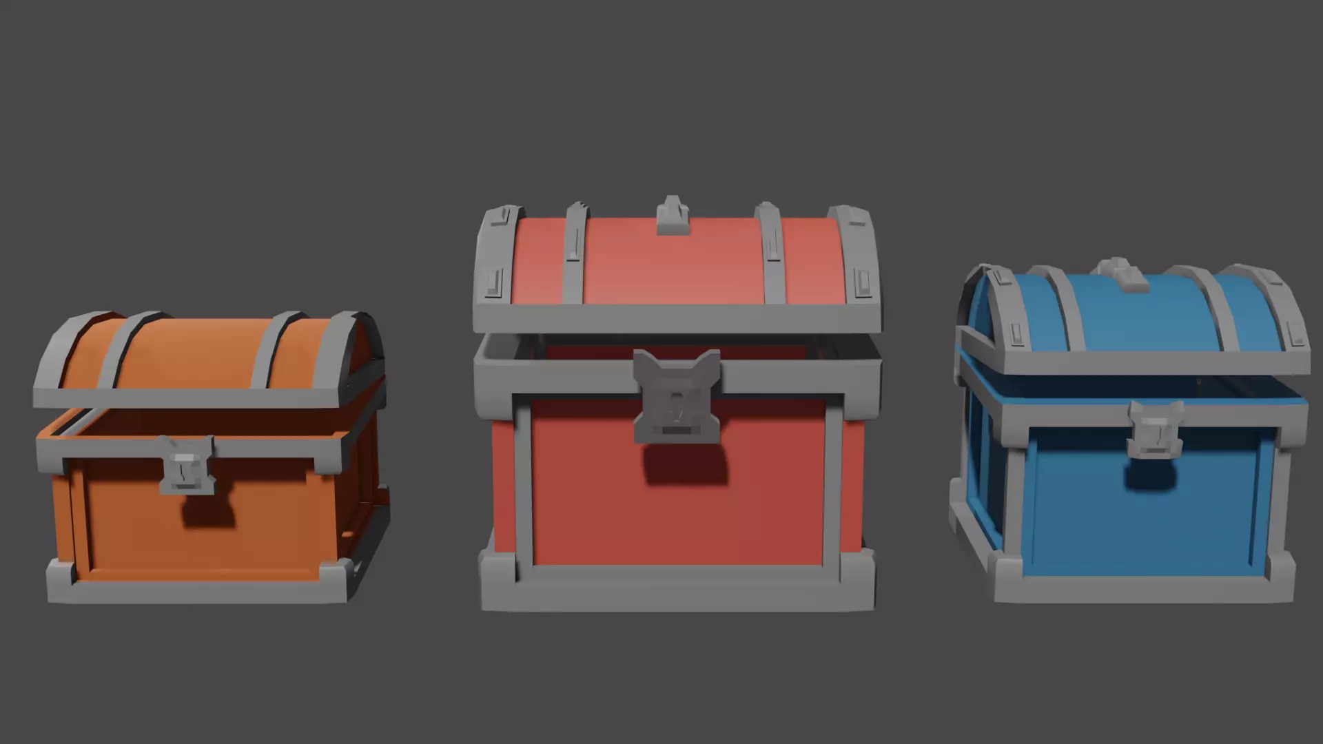 low poly game prize cases Low-poly 3D model_0