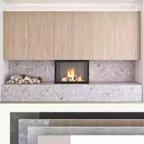 Fireplace and Firewood set 10