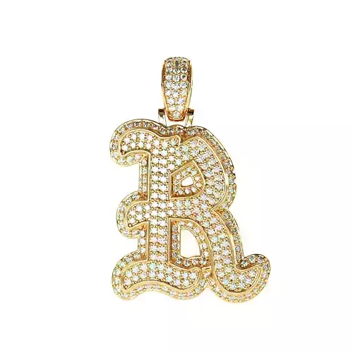 Tattoo fonts R alphabet pendent