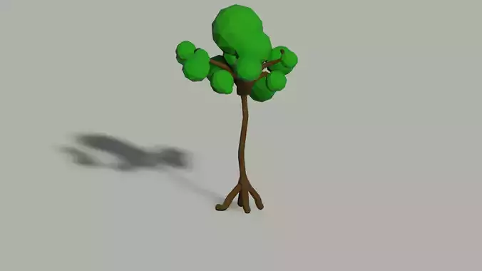 Tree  Low-poly 3D model full game ready