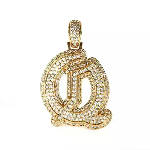 Tattoo fonts Q alphabet pendent