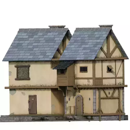 fantasy Stylized Medieval House b5 3D model