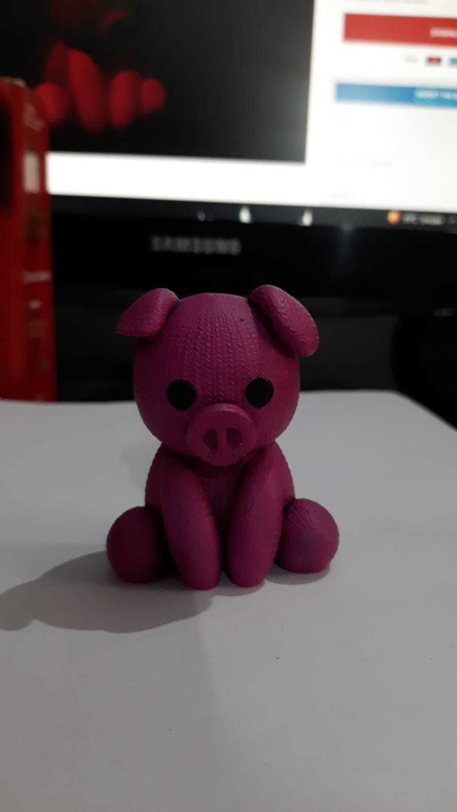 Pigi-STL toy pig 3D print model_3