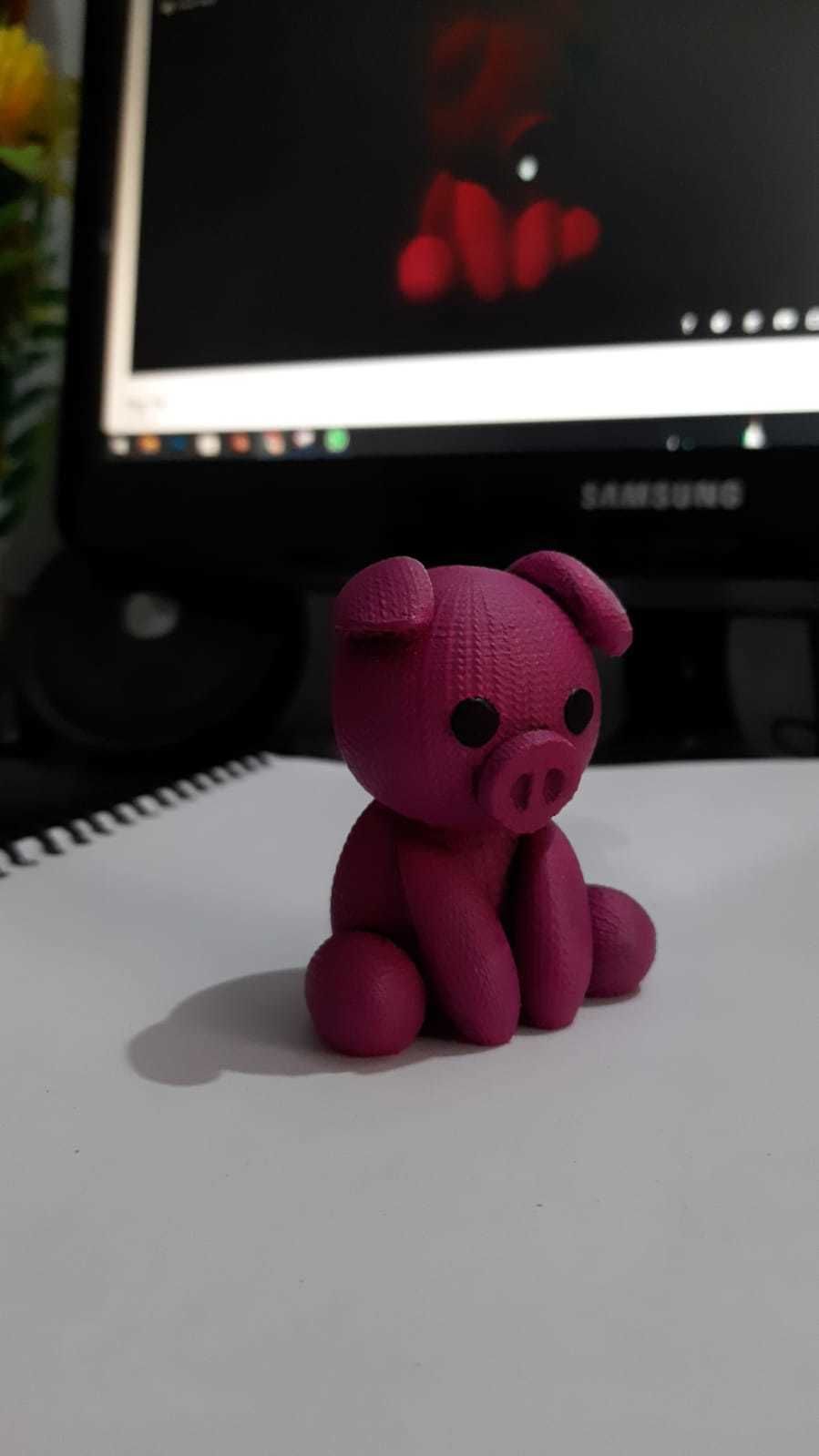 Pigi-STL toy pig 3D print model_4