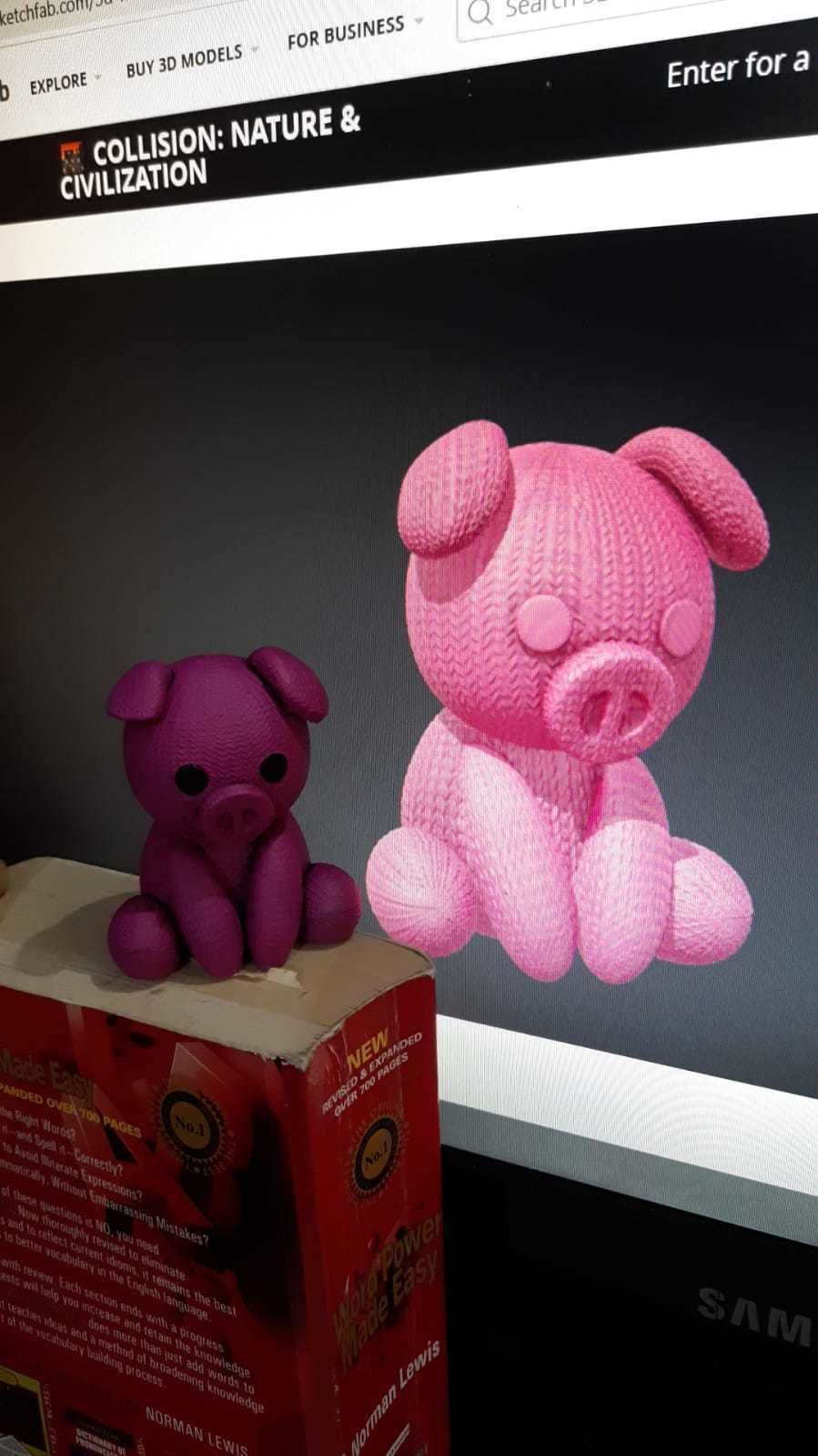 Pigi-STL toy pig 3D print model_1