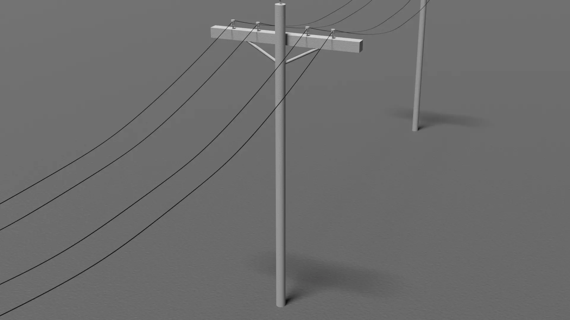 Utility poles Free 3D model