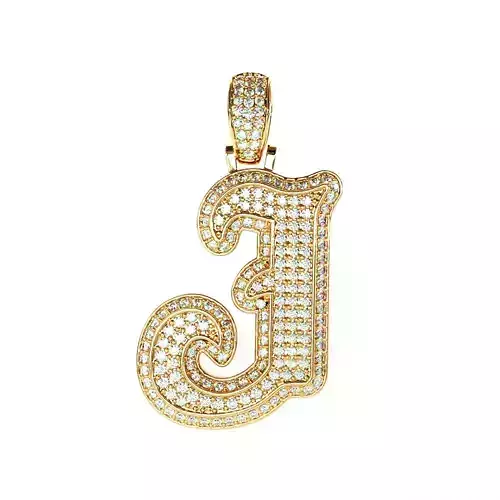 Tattoo fonts J alphabet pendent