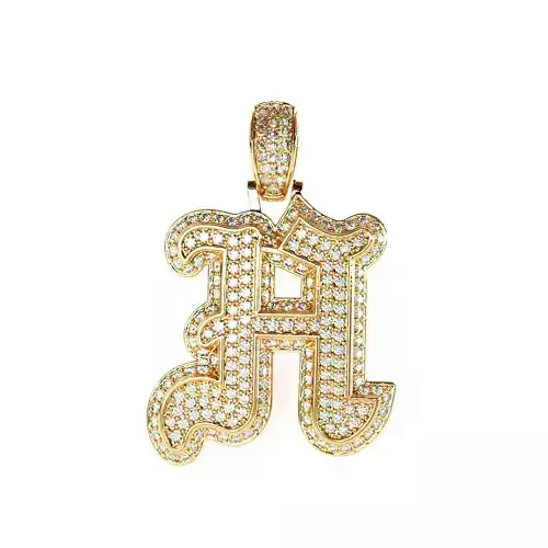 Tattoo fonts H alphabet pendent