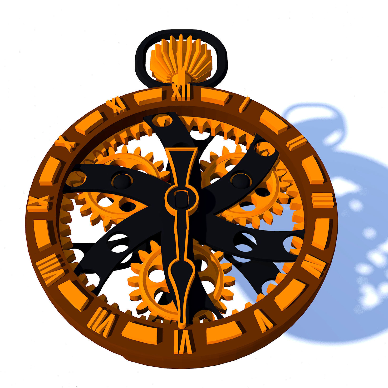 Steampunk Cosplay Pocket Watch 3D print model_3