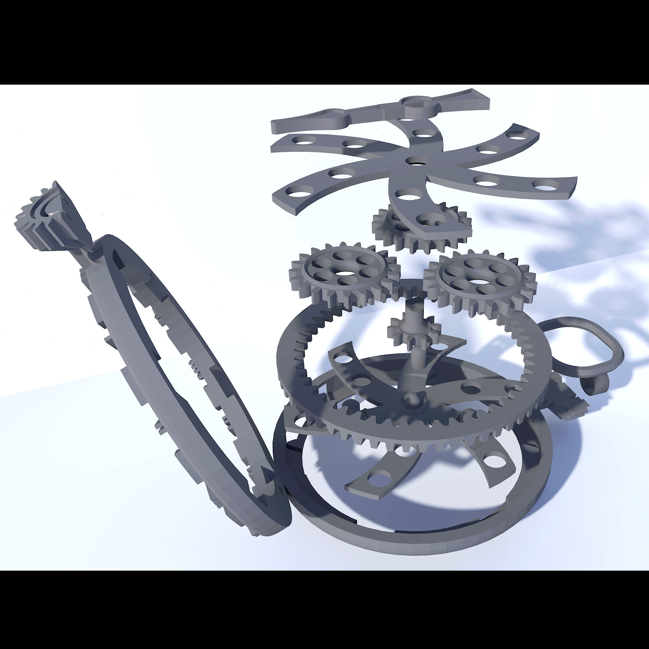 Steampunk Cosplay Pocket Watch 3D print model_5