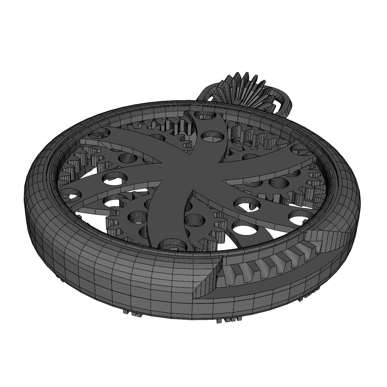 Steampunk Cosplay Pocket Watch 3D print model_2