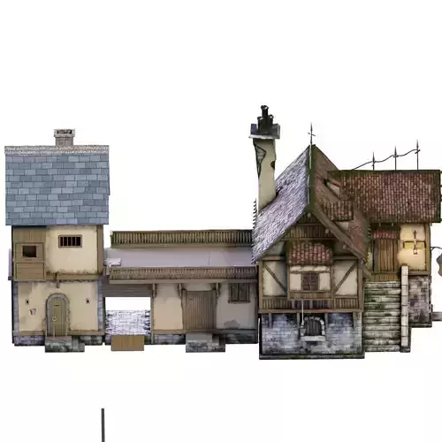 fantasy Stylized Medieval House b6 3D model
