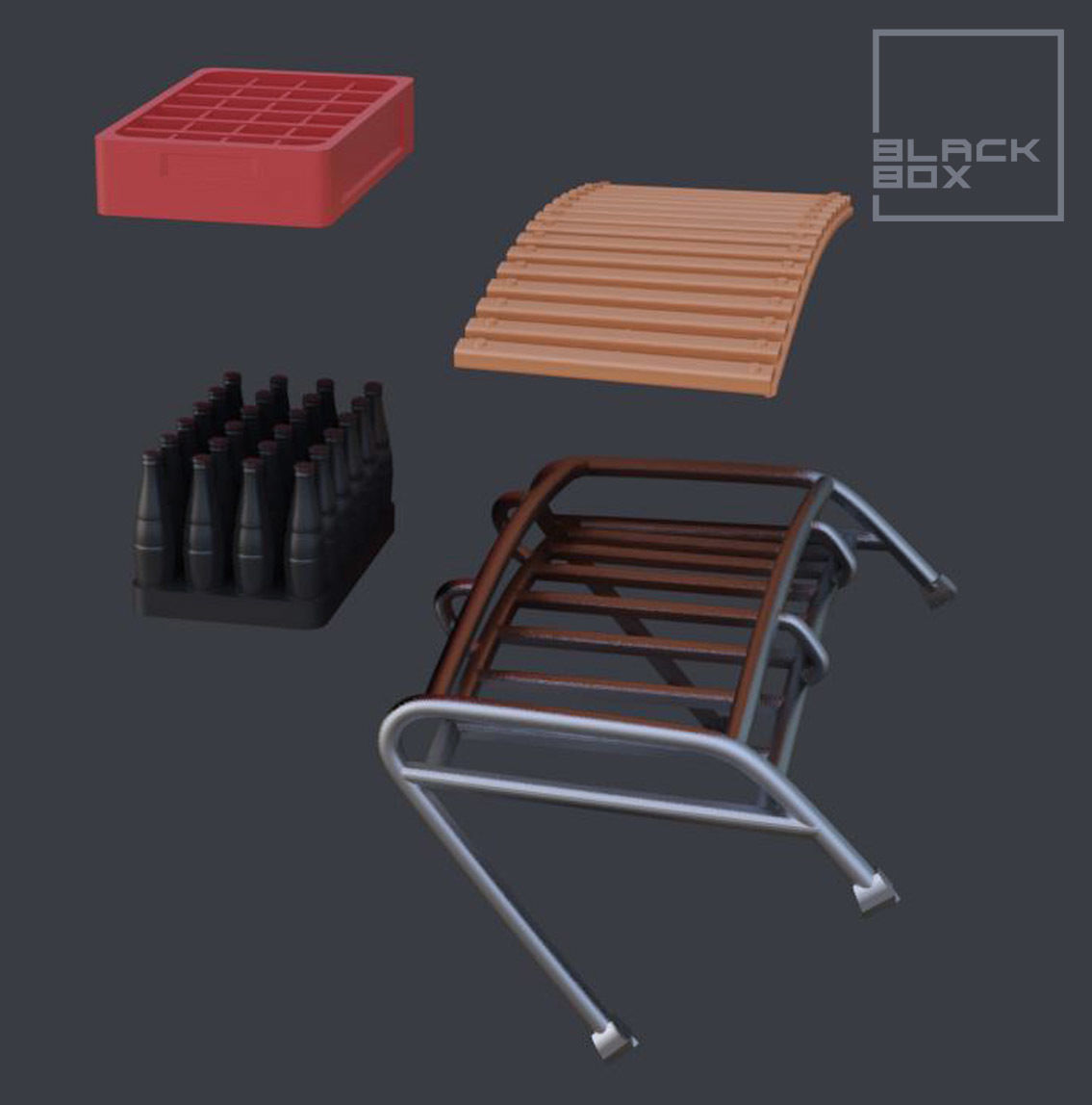 Roof Rack for Beetle Tamiya 1-24 Modelkit 3D print model_2