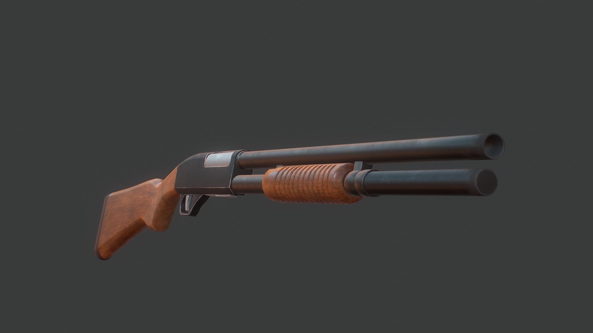 MP-133 shotgun Low-poly 3D model_4
