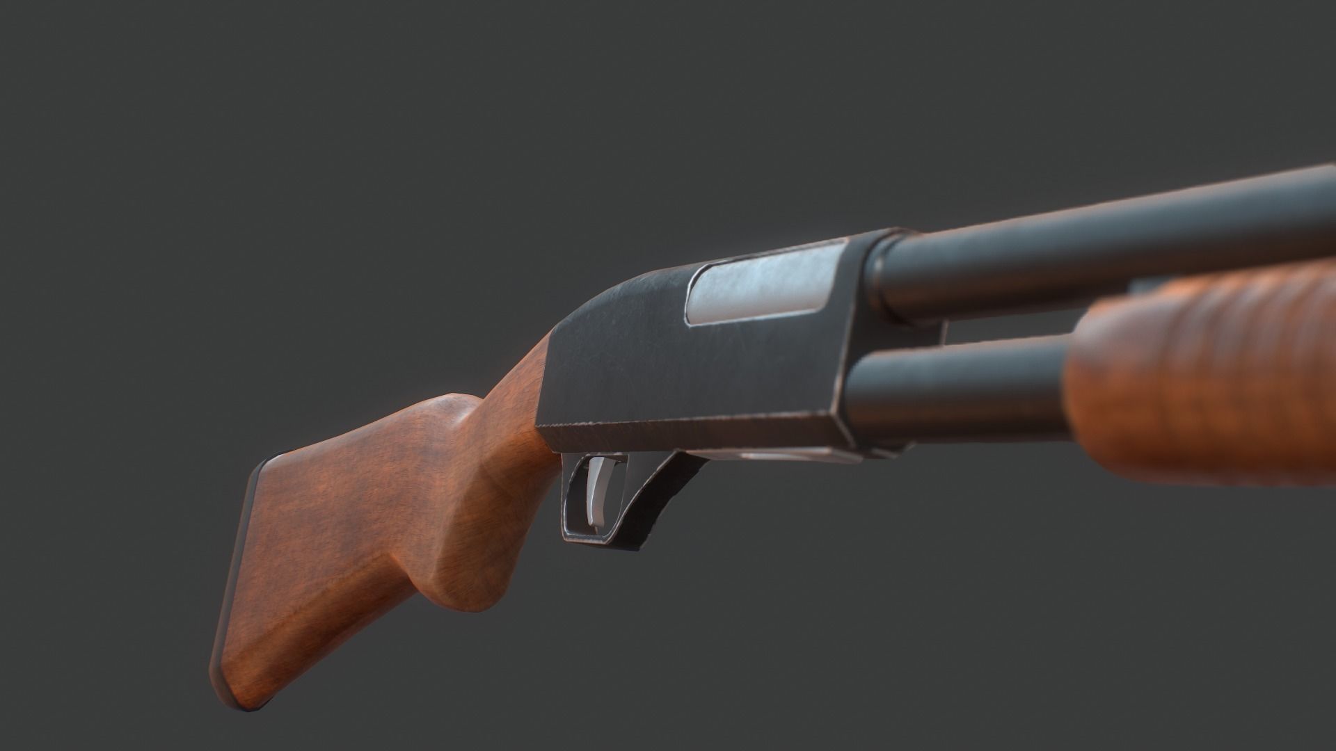 MP-133 shotgun Low-poly 3D model_9