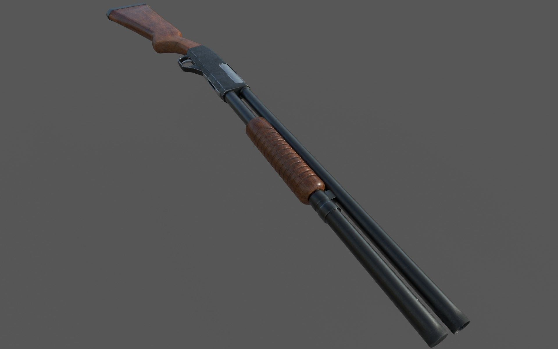 MP-133 shotgun Low-poly 3D model_2